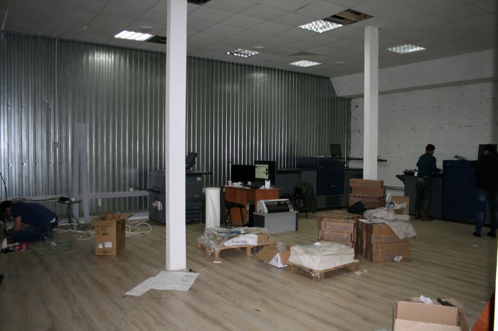 Подготовка офисного помещения и цеха цифровой печати